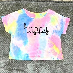 ~happy~ NEON TIEDYE CROP TOP (colorful)